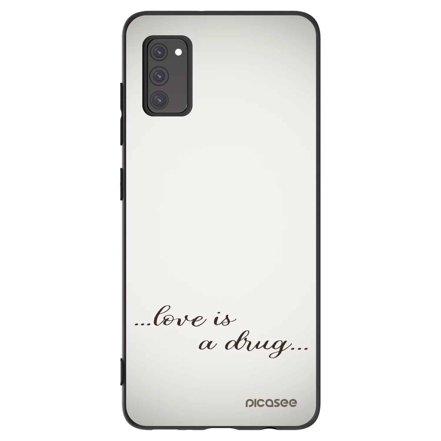 Picasee Samsung Galaxy A41 A415F Hülle - Schwarzes Silikon - Love is a drug