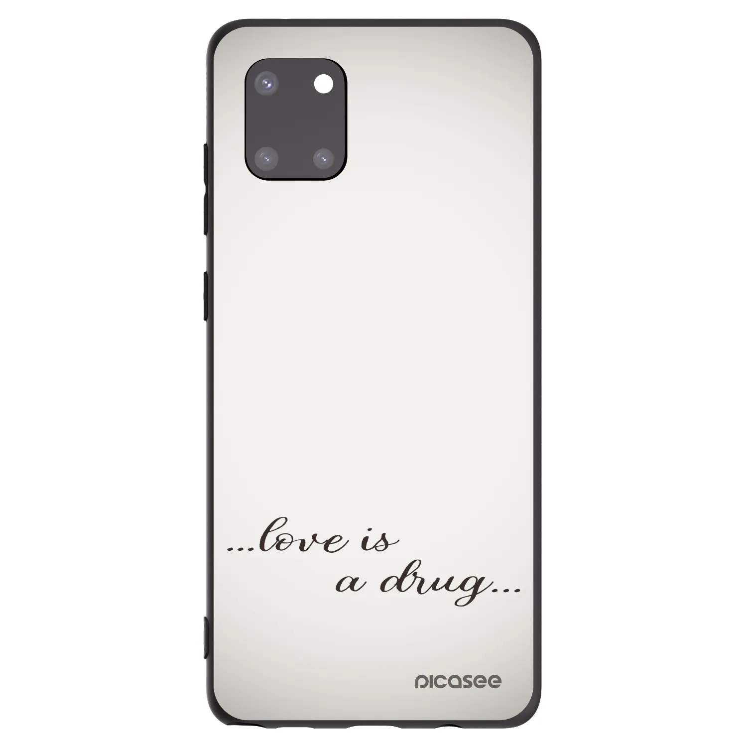 Picasee Samsung Galaxy Note 10 Lite N770F Hülle - Schwarzes Silikon - Love is a drug