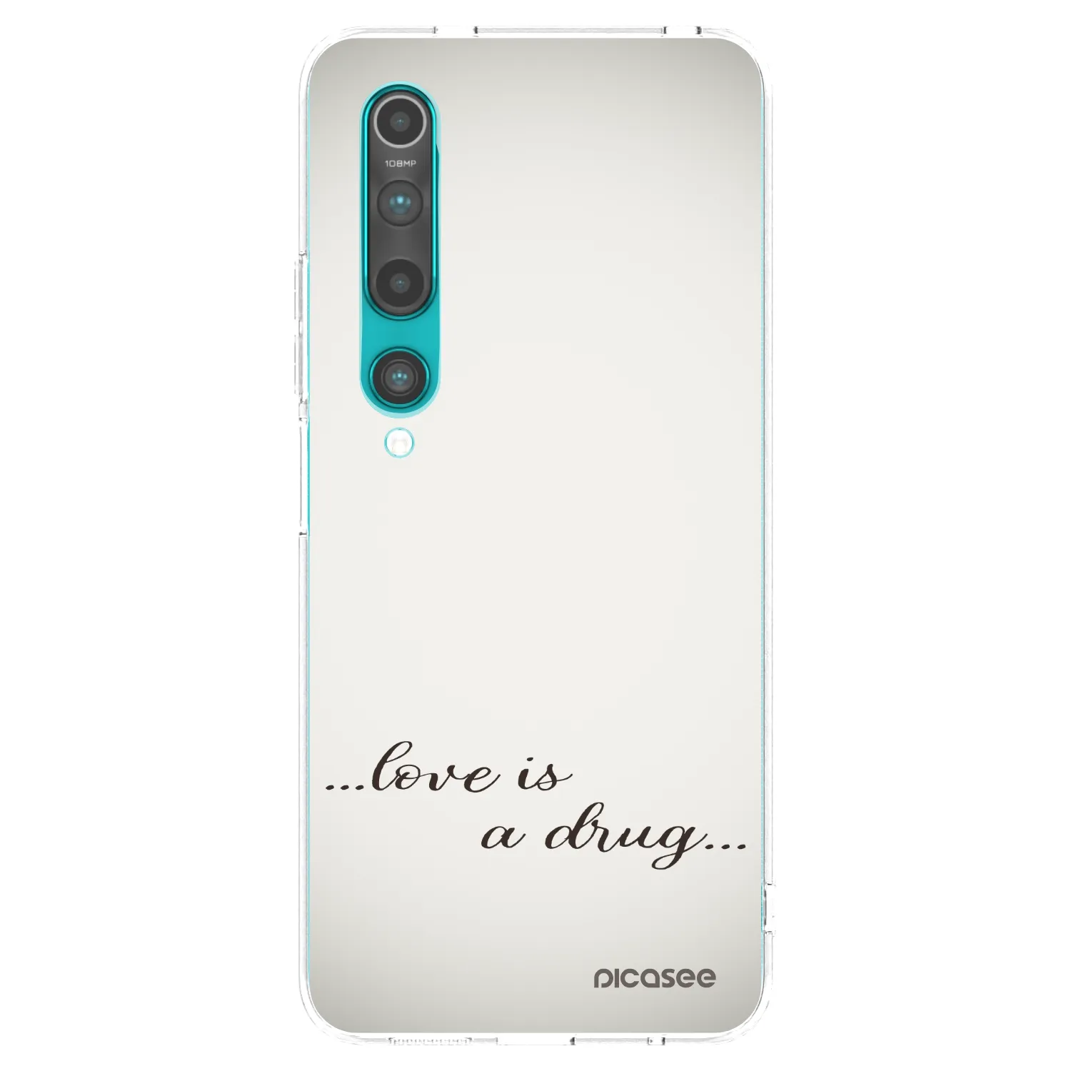 Picasee Xiaomi Mi 10 Hülle - Transparentes Silikon - Love is a drug