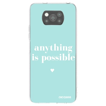 Picasee Xiaomi Poco X3 Hülle - Schwarzes Silikon - Anything is possible
