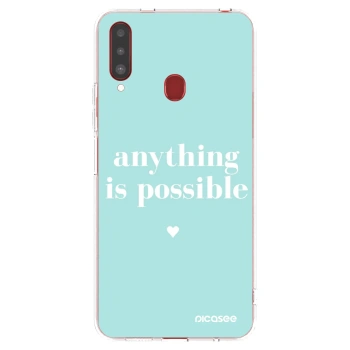Picasee Samsung Galaxy A20s Hülle - Transparentes Silikon - Anything is possible