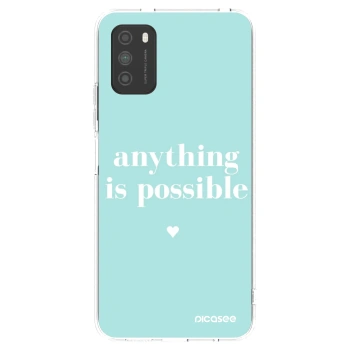 Picasee Xiaomi Poco M3 Hülle - Transparentes Silikon - Anything is possible