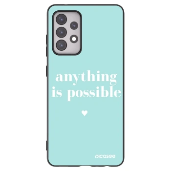 Picasee Samsung Galaxy A52 5G A525F Hülle - Schwarzes Silikon - Anything is possible