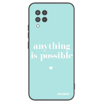 Picasee Samsung Galaxy A42 A426B Hülle - Schwarzes Silikon - Anything is possible