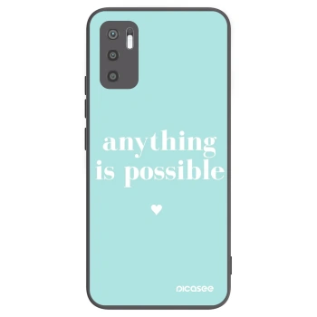Picasee Xiaomi Redmi Note 10 5G Hülle - Schwarzes Silikon - Anything is possible
