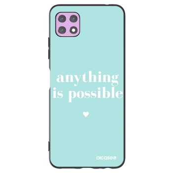 Picasee Samsung Galaxy A22 A226B 5G Hülle - Schwarzes Silikon - Anything is possible