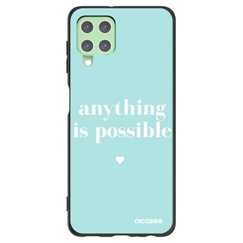Picasee Samsung Galaxy A22 A225F 4G Hülle - Schwarzes Silikon - Anything is possible