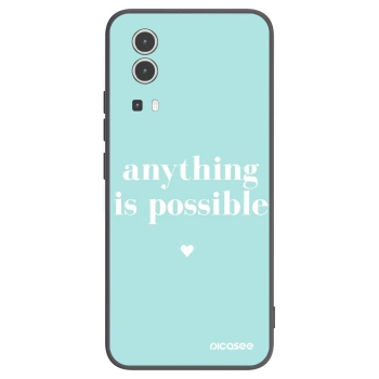 Picasee Vivo Y72 5G Hülle - Schwarzes Silikon - Anything is possible