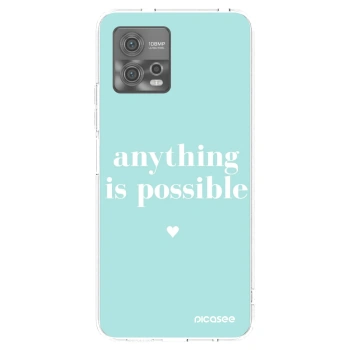 Picasee Motorola Moto G72 Hülle - Transparentes Silikon - Anything is possible