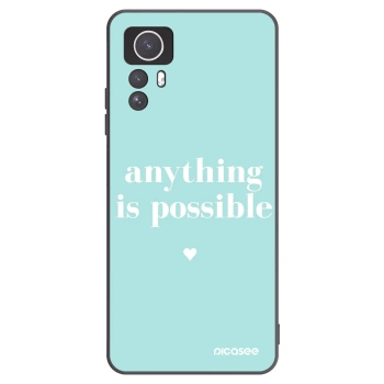 Picasee Xiaomi Redmi Note 12S Hülle - Schwarzes Silikon - Anything is possible