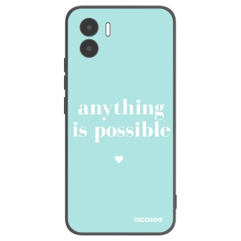 Picasee Xiaomi Redmi A2 Hülle - Schwarzes Silikon - Anything is possible