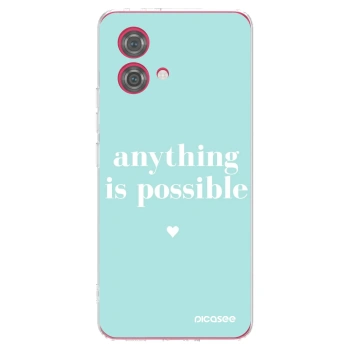 Picasee Motorola Moto G84 5G Hülle - Transparentes Silikon - Anything is possible