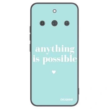 Picasee Realme 11 Pro+ Hülle - Schwarzes Silikon - Anything is possible