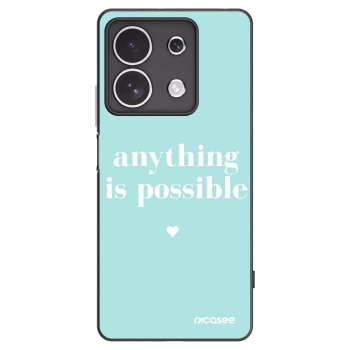 Picasee Xiaomi Redmi Note 13 4G Hülle - Schwarzes Silikon - Anything is possible