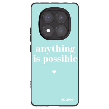 Picasee Xiaomi Redmi Note 14 Pro 5G Hülle - Schwarzes Silikon - Anything is possible