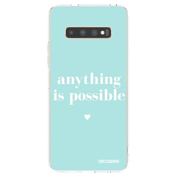 Picasee Samsung Galaxy S10 Plus G975 Hülle - Transparentes Silikon - Anything is possible