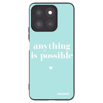 Picasee Honor X8c Hülle - Schwarzes Silikon - Anything is possible