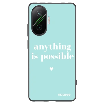 Picasee Xiaomi Poco F7 Pro 5G Hülle - Schwarzes Silikon - Anything is possible