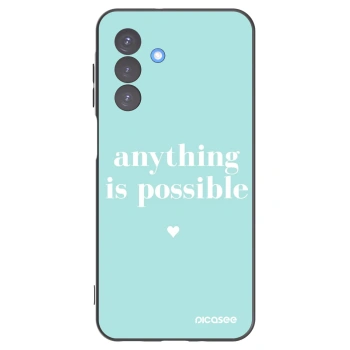 Picasee Samsung Galaxy A17 5G Hülle - Schwarzes Silikon - Anything is possible