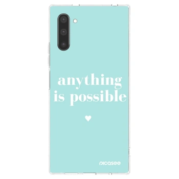 Picasee Samsung Galaxy Note 10 N970F Hülle - Transparentes Silikon - Anything is possible
