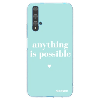 Picasee Huawei Nova 5T Hülle - Transparentes Silikon - Anything is possible
