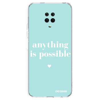 Picasee Xiaomi Redmi Note 9 Pro Hülle - Transparentes Silikon - Anything is possible