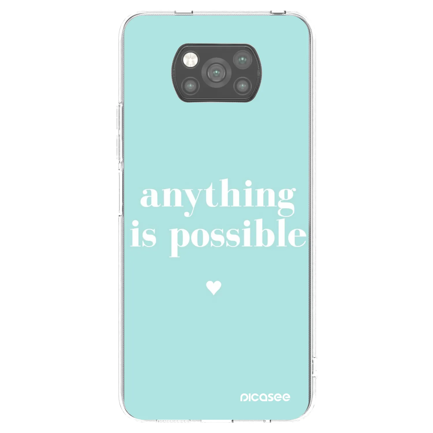 Picasee Xiaomi Poco X3 Hülle - Schwarzes Silikon - Anything is possible