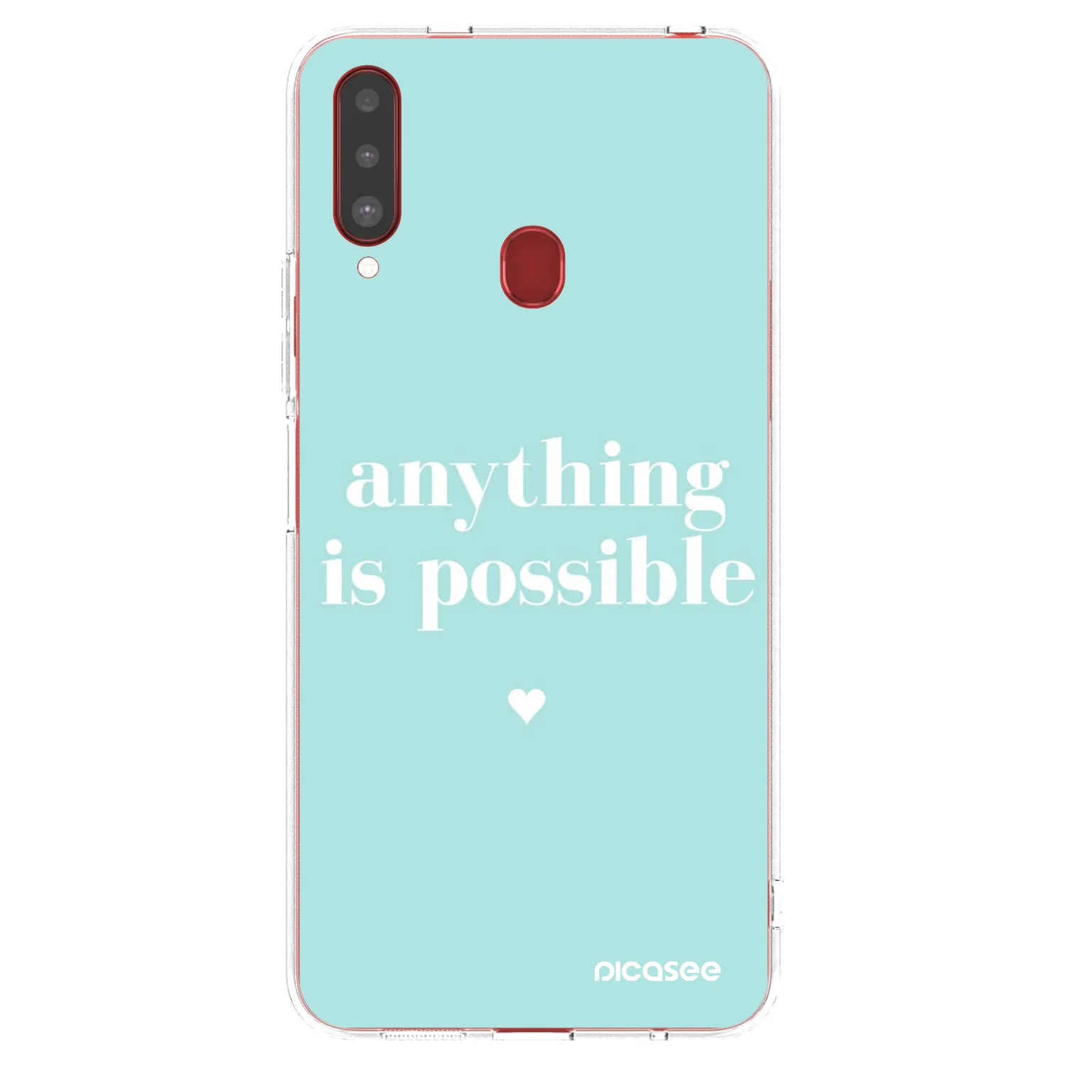 Picasee Samsung Galaxy A20s Hülle - Transparentes Silikon - Anything is possible
