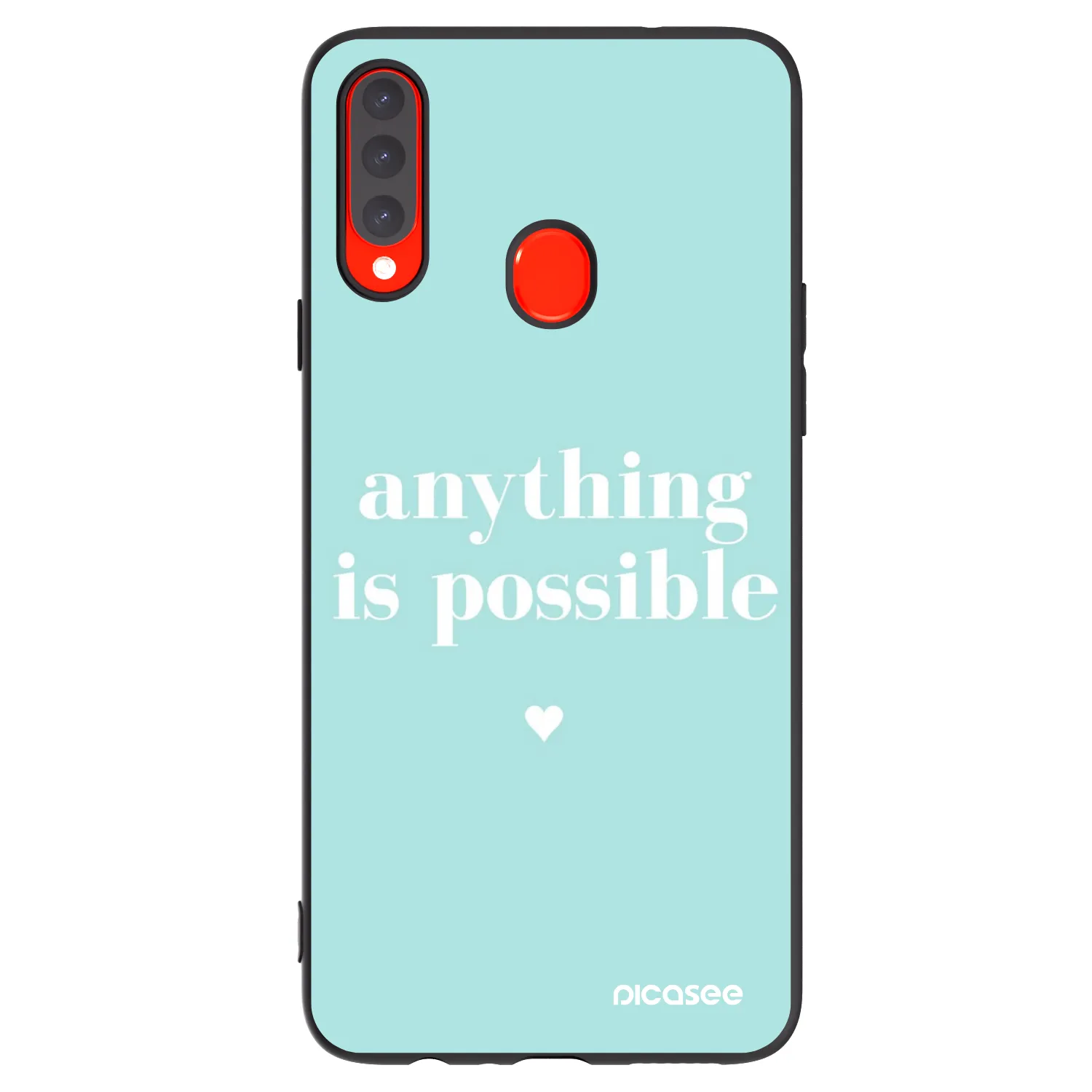 Picasee Samsung Galaxy A20s Hülle - Schwarzes Silikon - Anything is possible