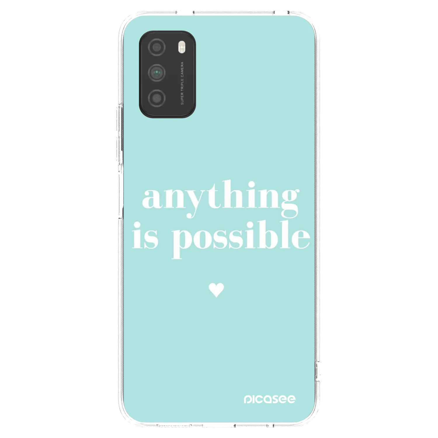 Picasee Xiaomi Poco M3 Hülle - Transparentes Silikon - Anything is possible