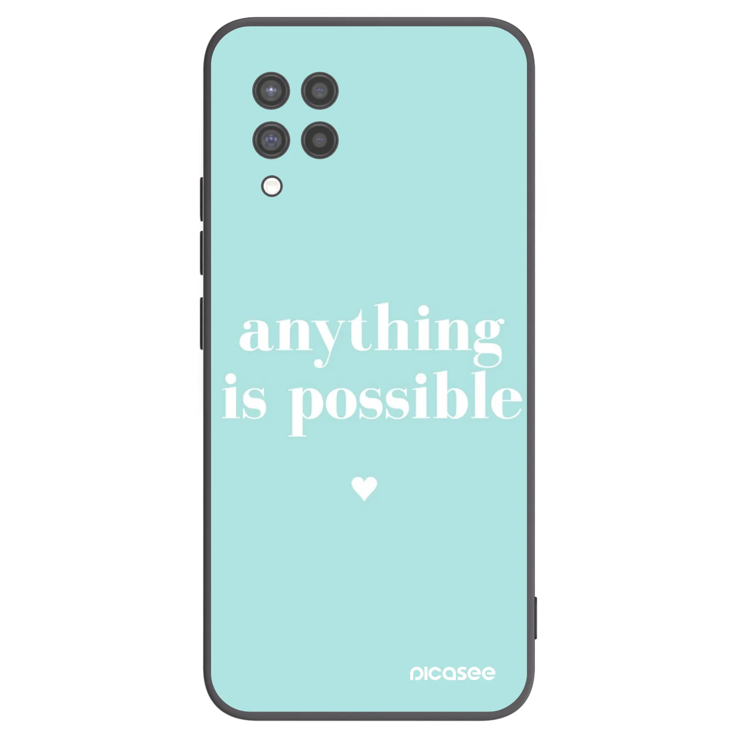 Picasee Samsung Galaxy A42 A426B Hülle - Schwarzes Silikon - Anything is possible