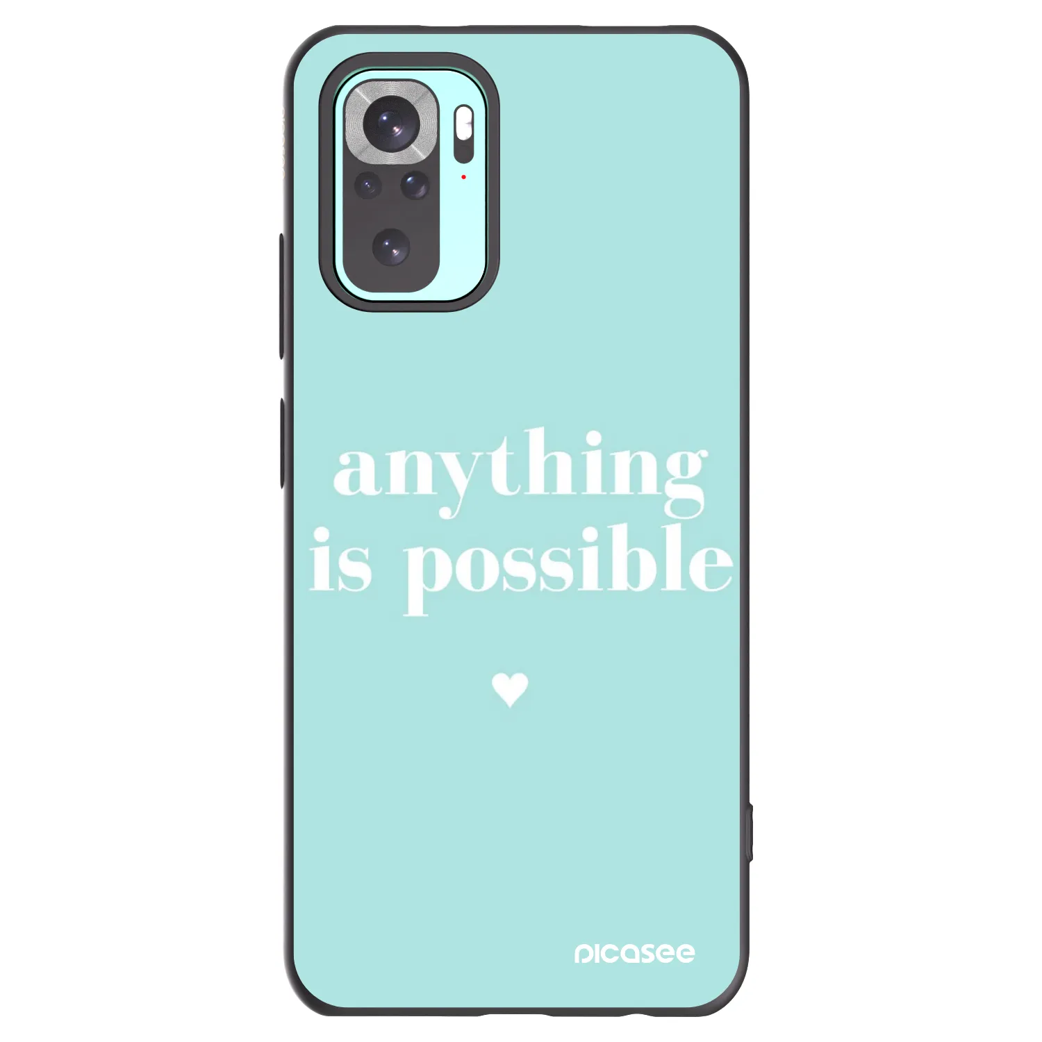 Picasee Xiaomi Redmi Note 10 Pro Hülle - Schwarzes Silikon - Anything is possible