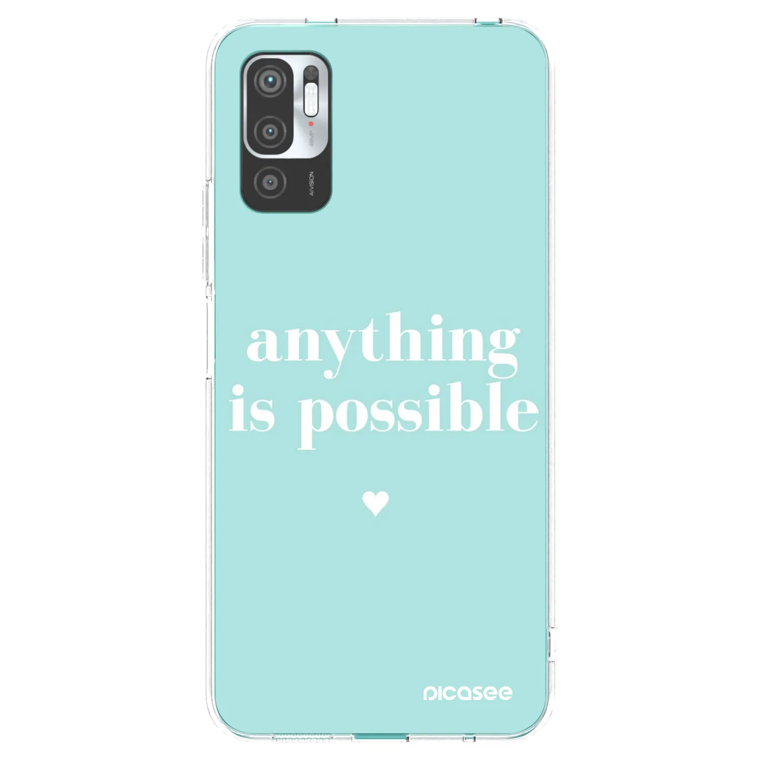 Picasee Xiaomi Redmi Note 10 5G Hülle - Transparentes Silikon - Anything is possible
