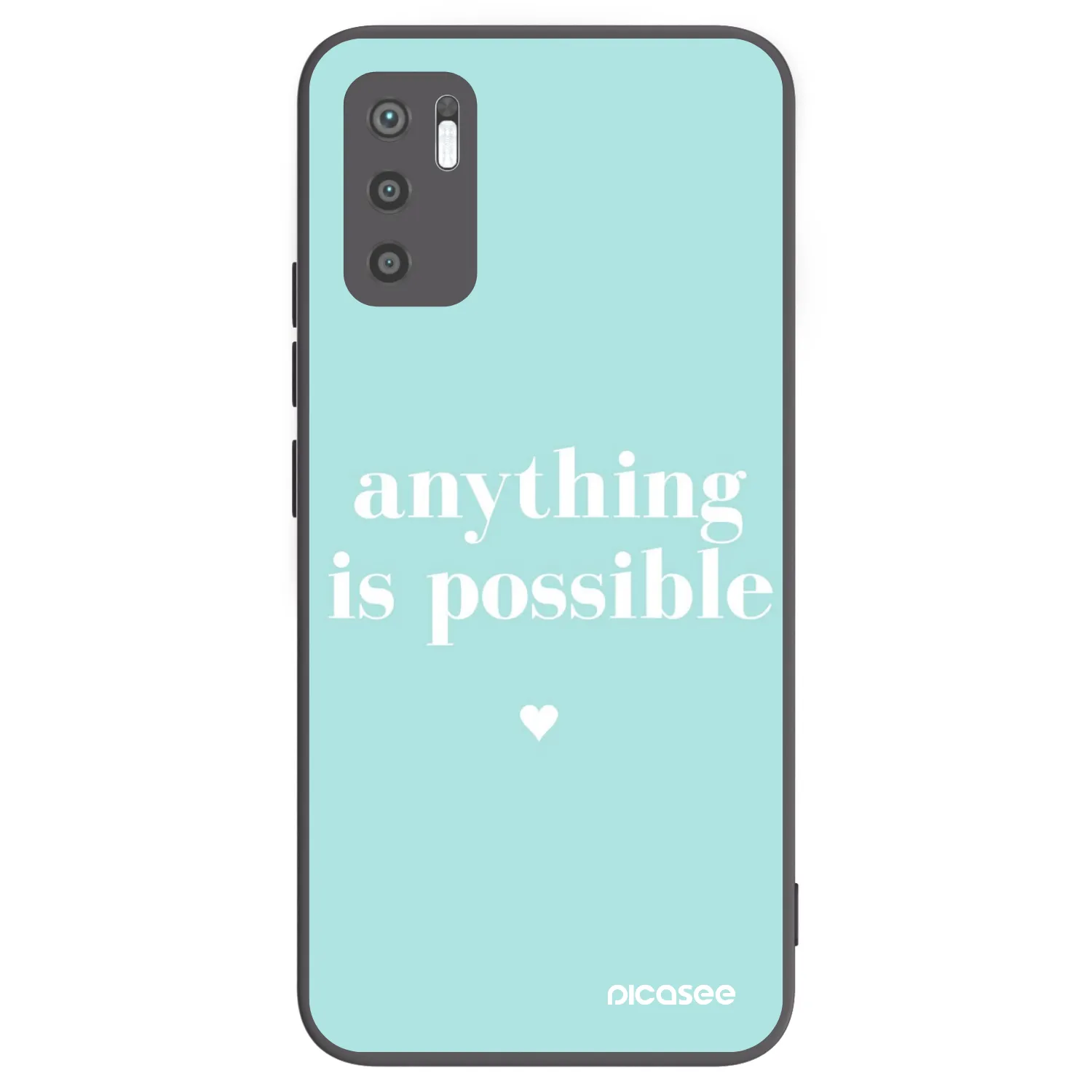 Picasee Xiaomi Redmi Note 10 5G Hülle - Schwarzes Silikon - Anything is possible