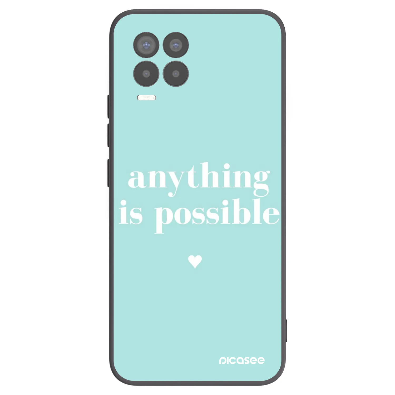 Picasee Realme 8 4G Hülle - Schwarzes Silikon - Anything is possible