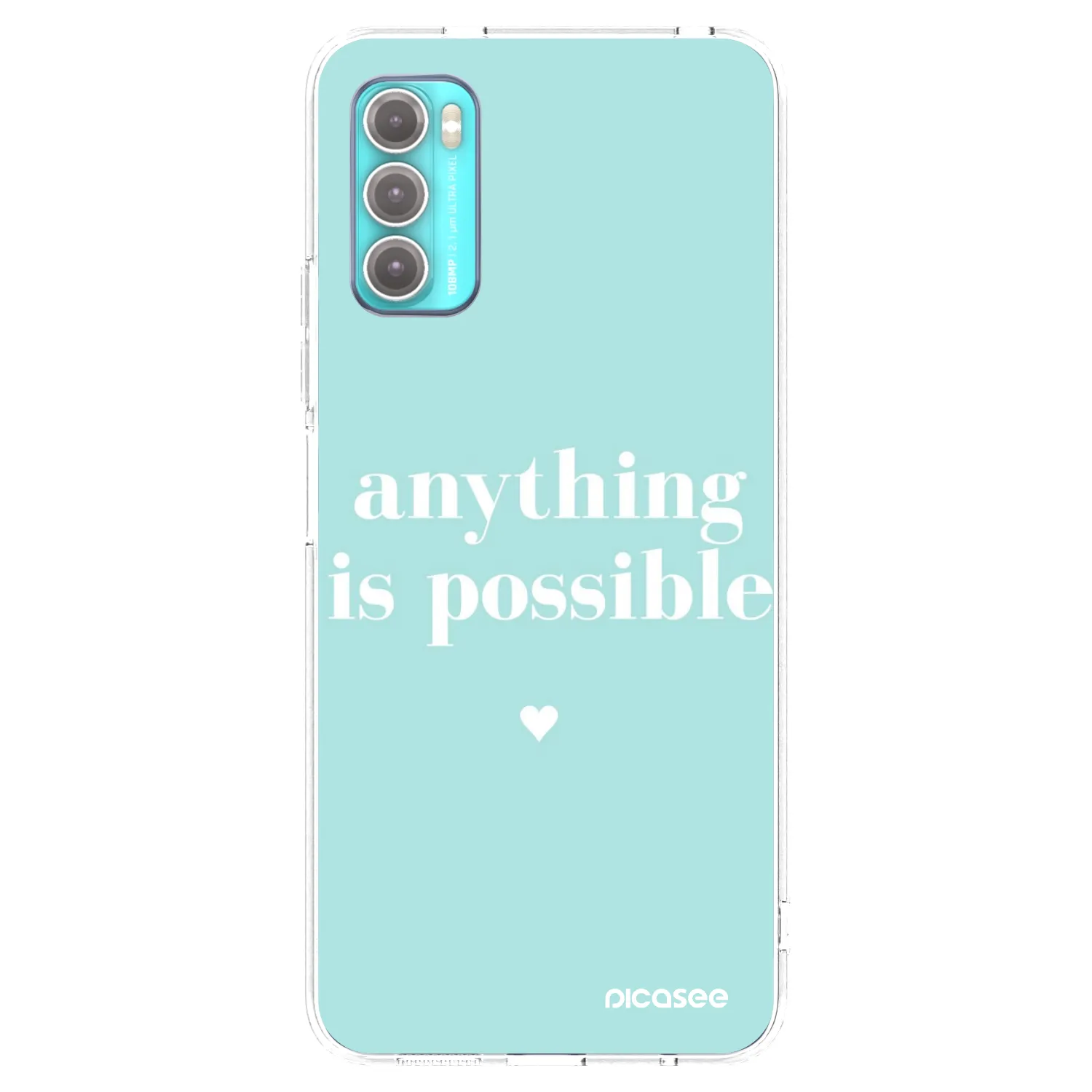 Picasee Motorola Moto G60 Hülle - Transparentes Silikon - Anything is possible