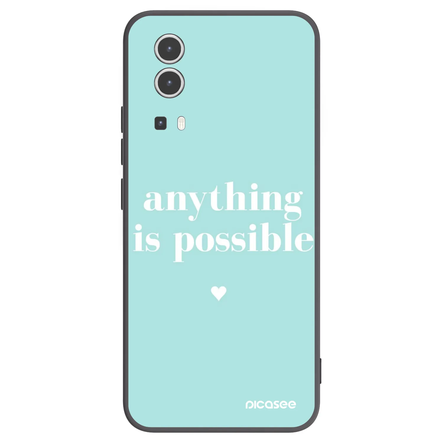 Picasee Vivo Y72 5G Hülle - Schwarzes Silikon - Anything is possible