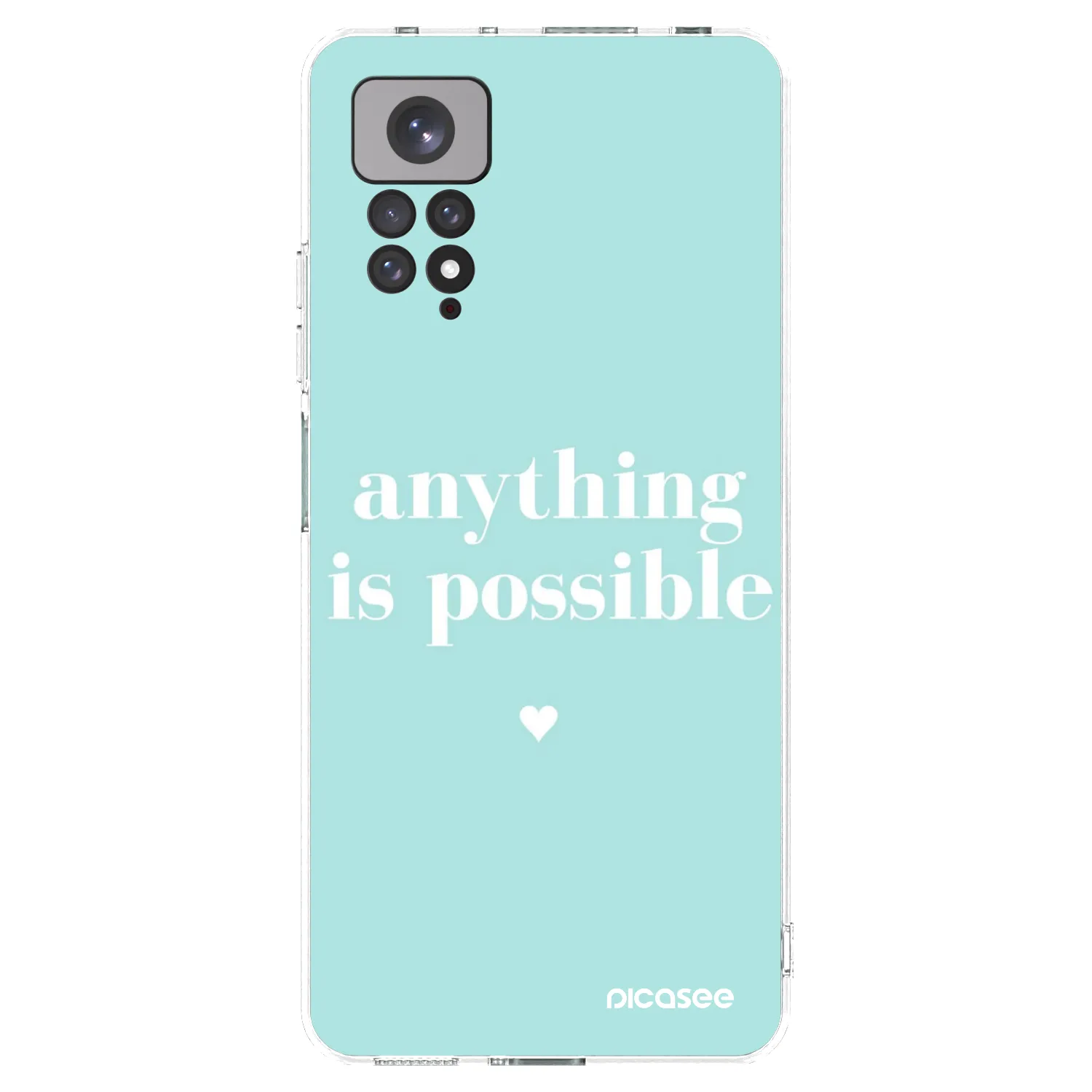 Picasee Xiaomi Redmi Note 11 Hülle - Transparentes Silikon - Anything is possible