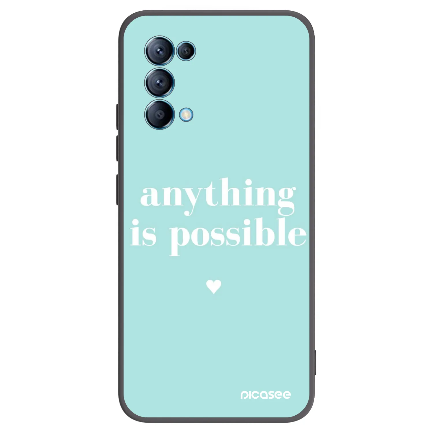 Picasee OPPO Reno 5 5G Hülle - Schwarzes Silikon - Anything is possible