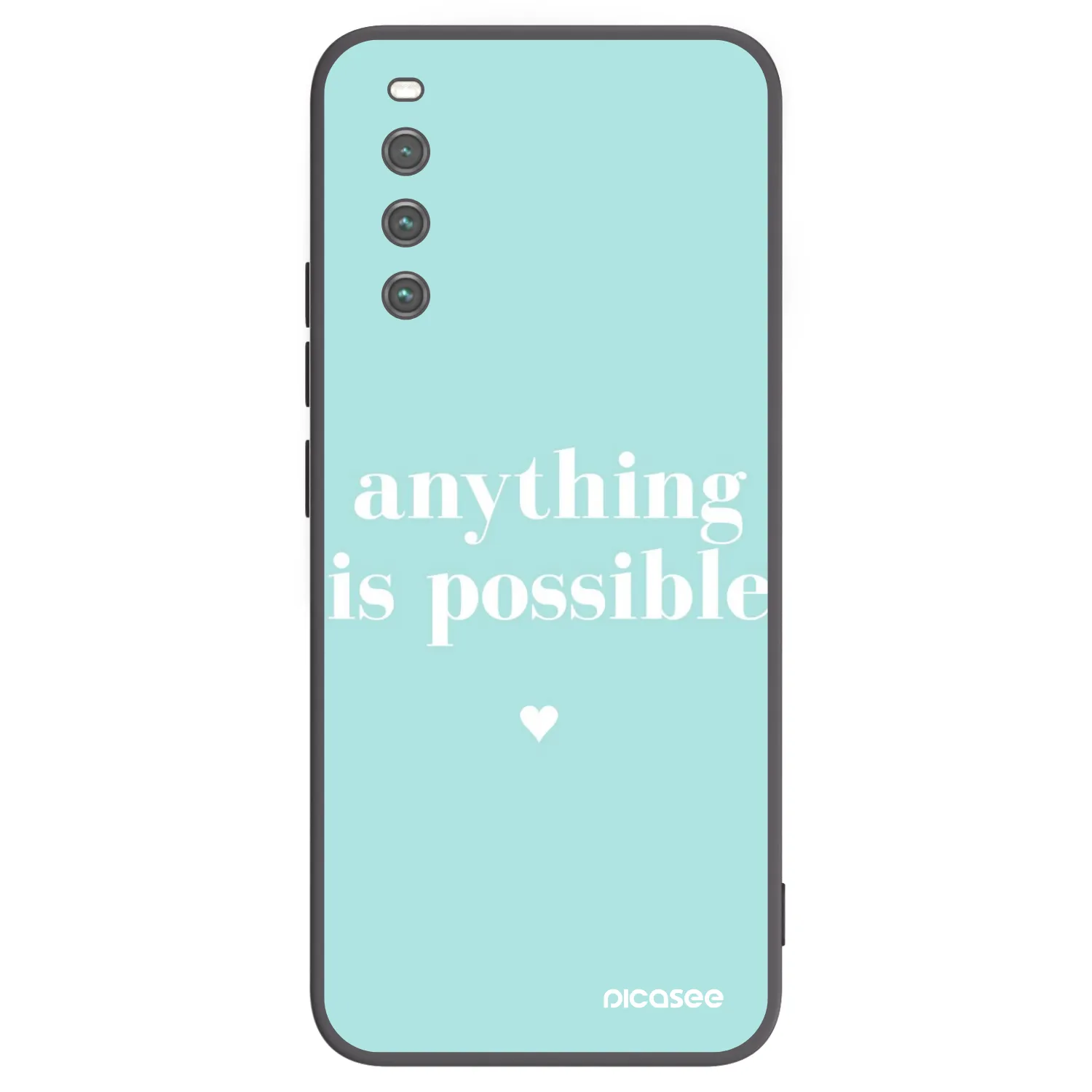 Picasee Sony Xperia 10 IV 5G Hülle - Schwarzes Silikon - Anything is possible