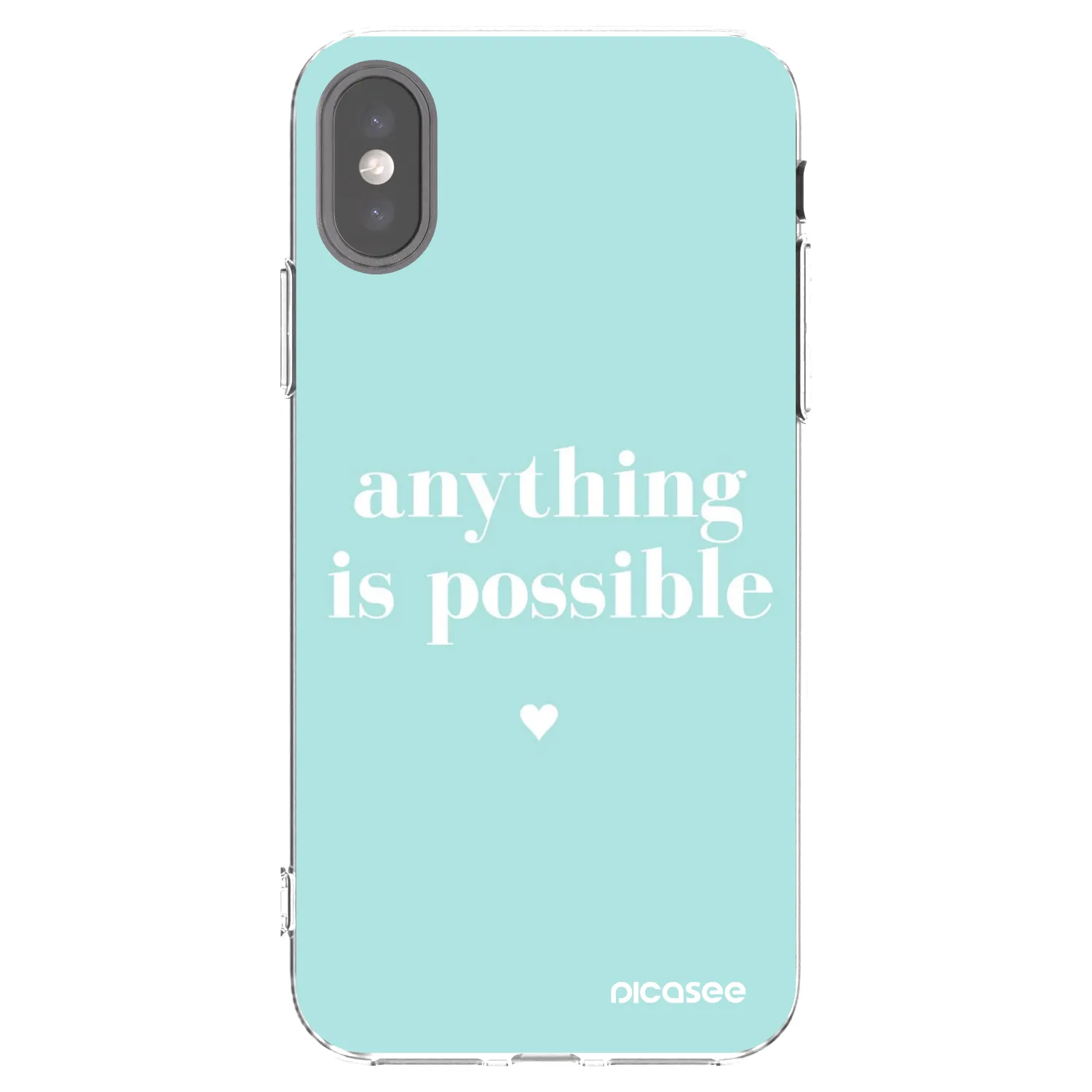 Picasee Apple iPhone X/XS Hülle - Transparentes Silikon - Anything is possible