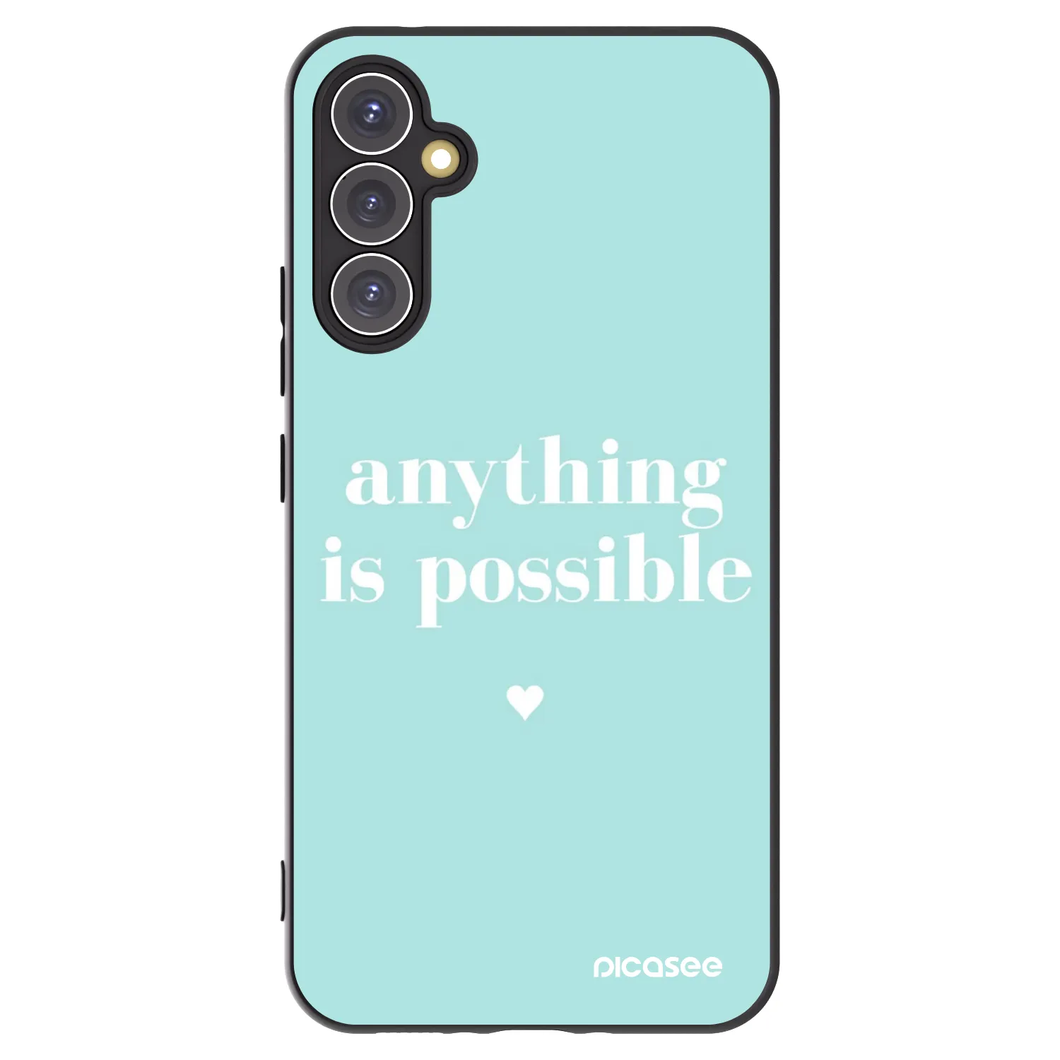 Picasee Samsung Galaxy A34 5G A346B Hülle - Schwarzes Silikon - Anything is possible