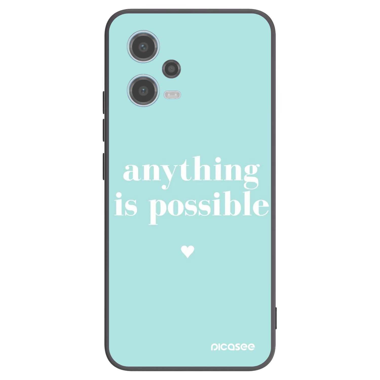 Picasee Xiaomi Redmi Note 12 5G Hülle - Schwarzes Silikon - Anything is possible