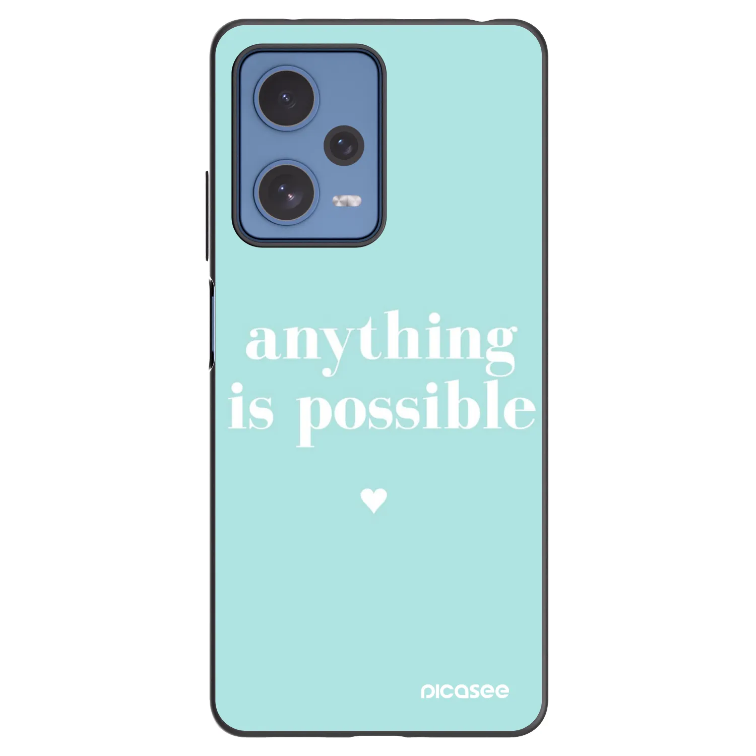 Picasee Xiaomi Redmi Note 12 Pro 5G Hülle - Schwarzes Silikon - Anything is possible