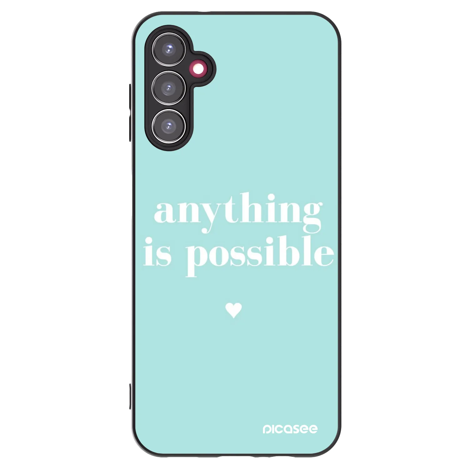 Picasee Samsung Galaxy A14 5G A146P Hülle - Schwarzes Silikon - Anything is possible