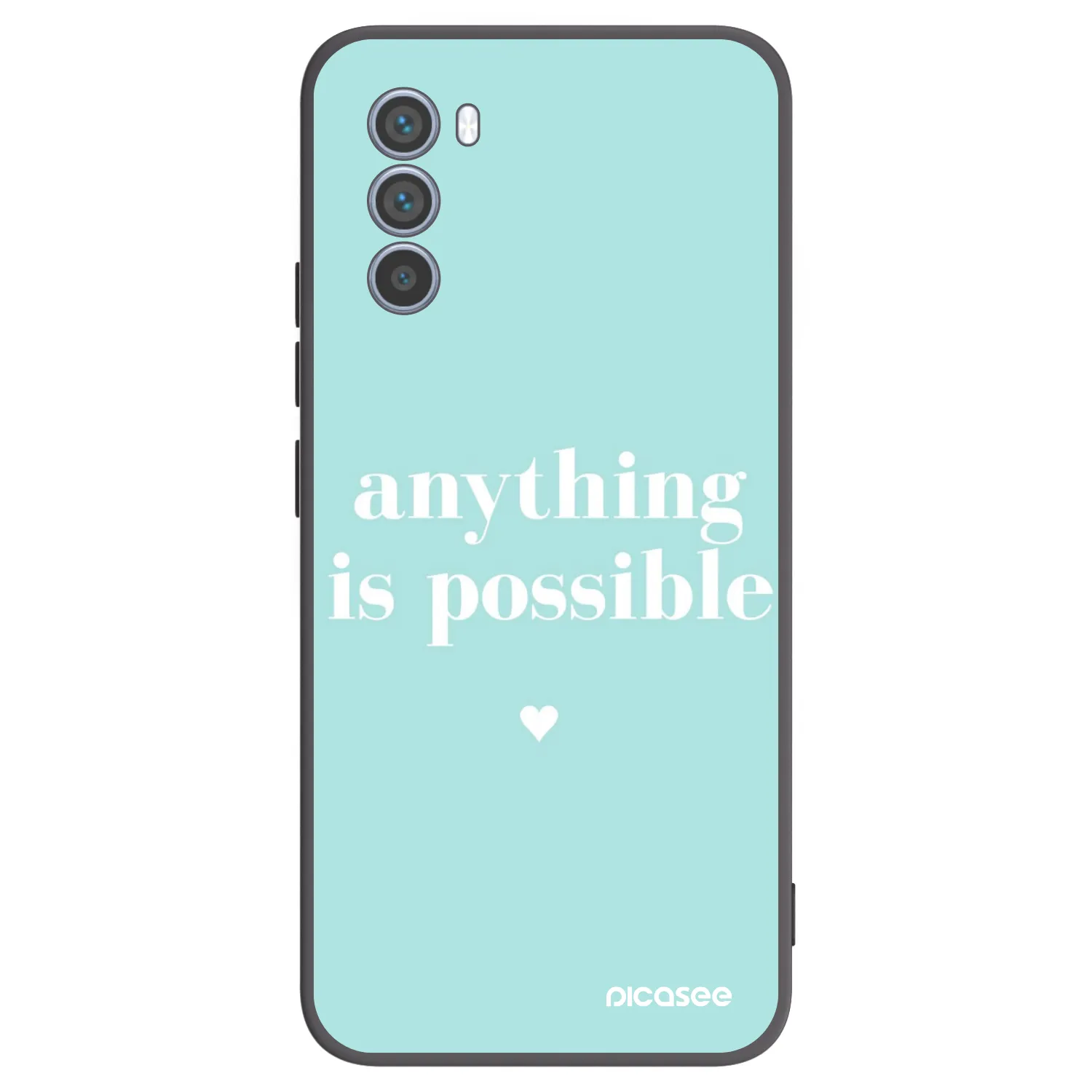 Picasee Motorola Moto G62 Hülle - Schwarzes Silikon - Anything is possible