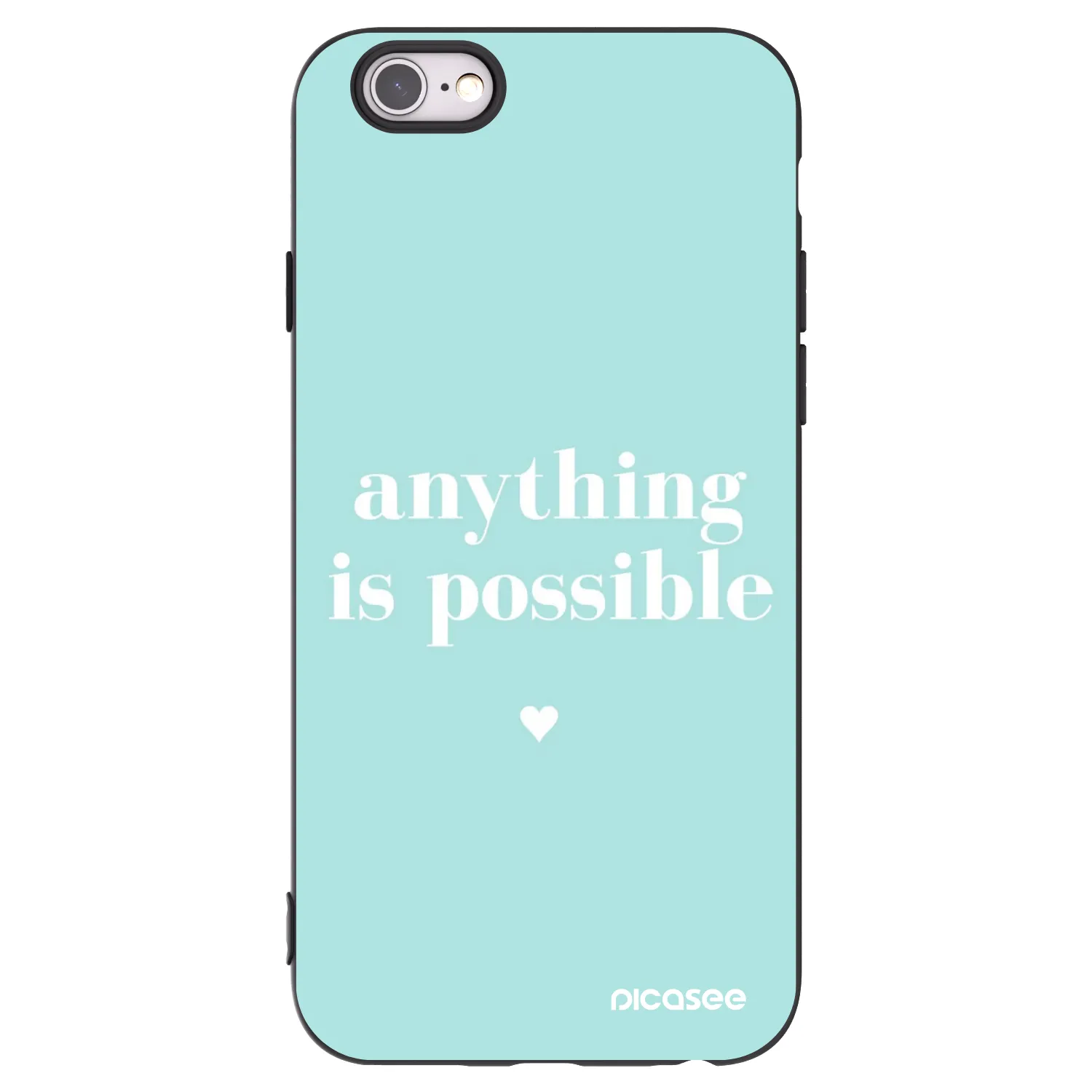 Picasee Apple iPhone 6/6S Hülle - Schwarzes Silikon - Anything is possible