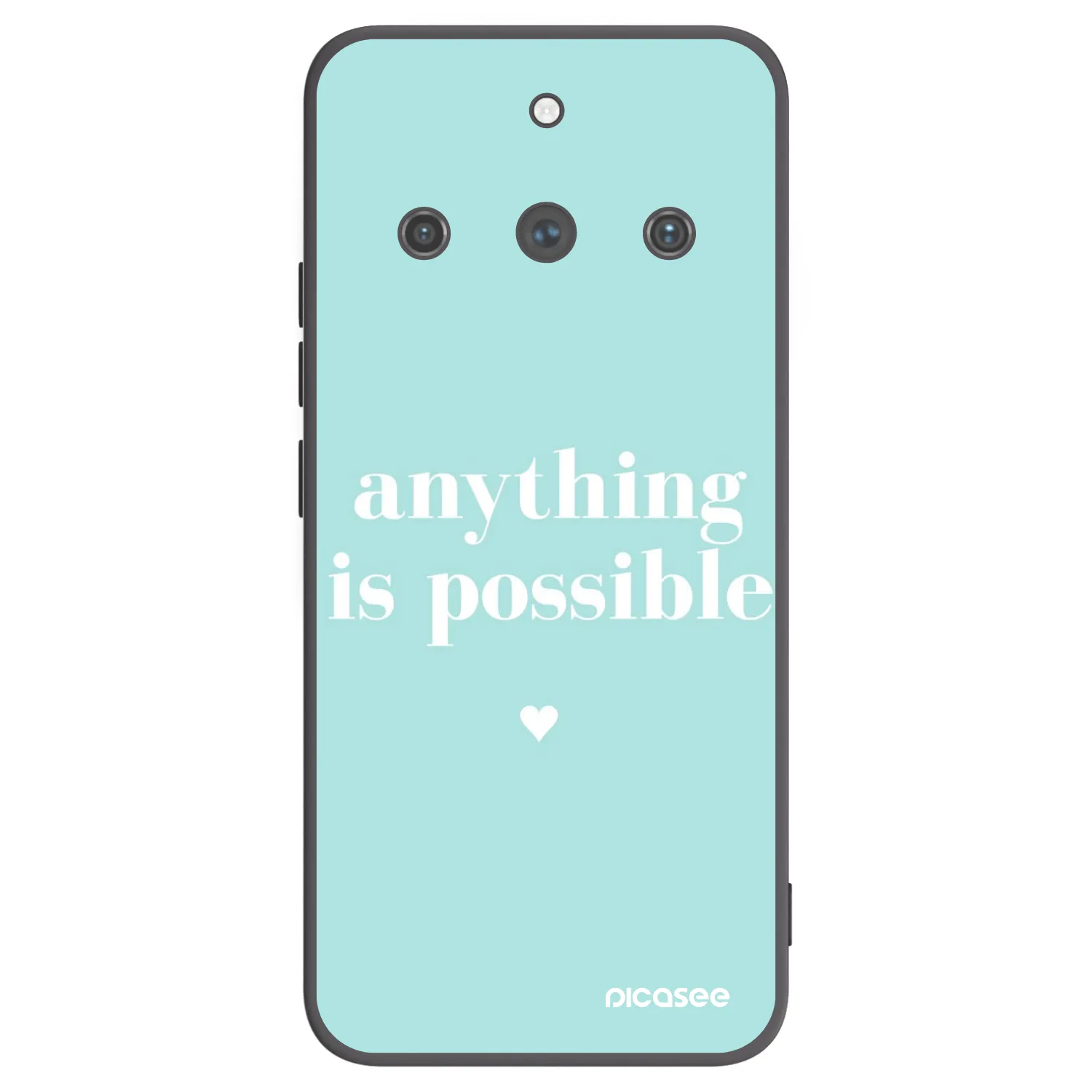 Picasee Realme 11 Pro+ Hülle - Schwarzes Silikon - Anything is possible
