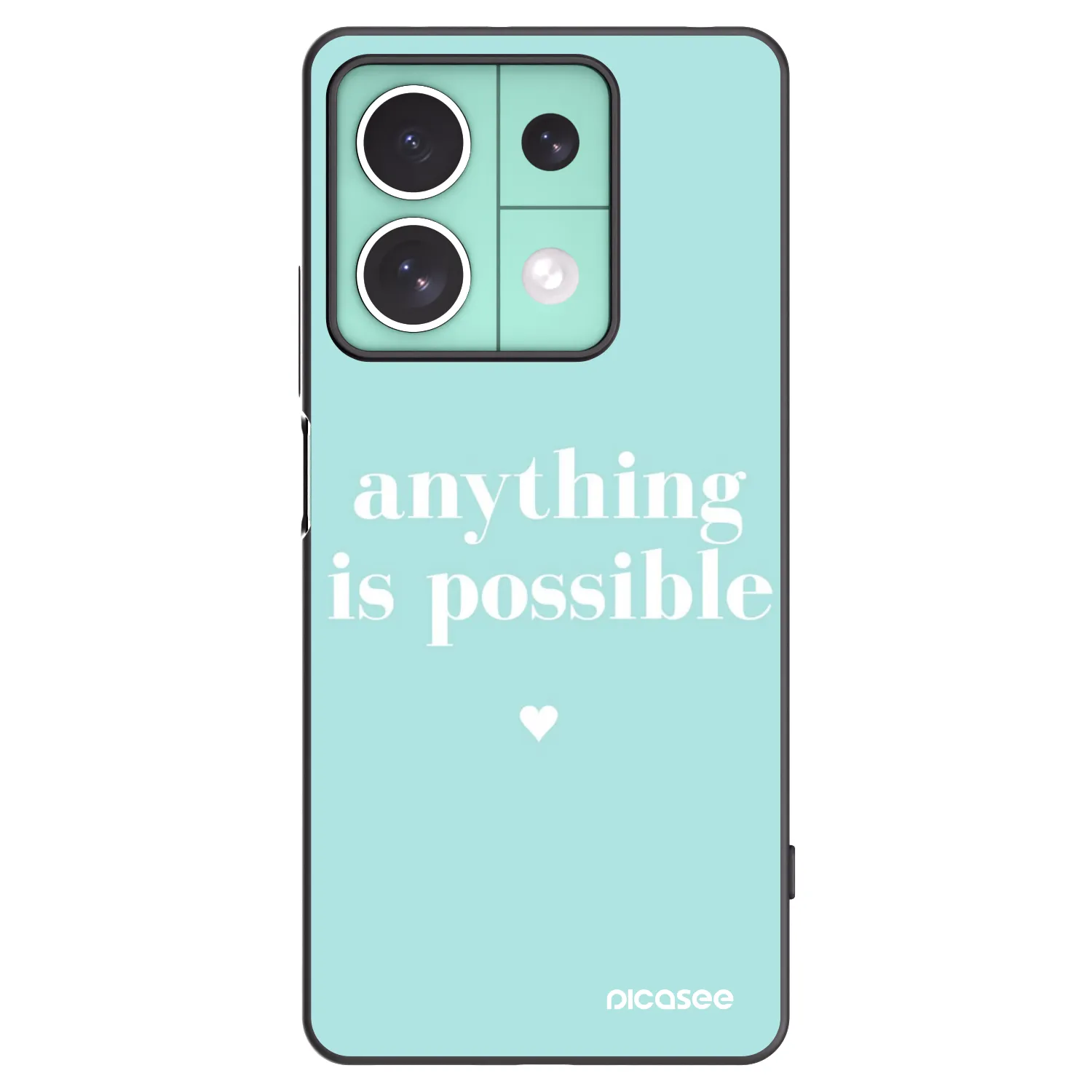 Picasee Xiaomi Redmi Note 13 5G Hülle - Schwarzes Silikon - Anything is possible