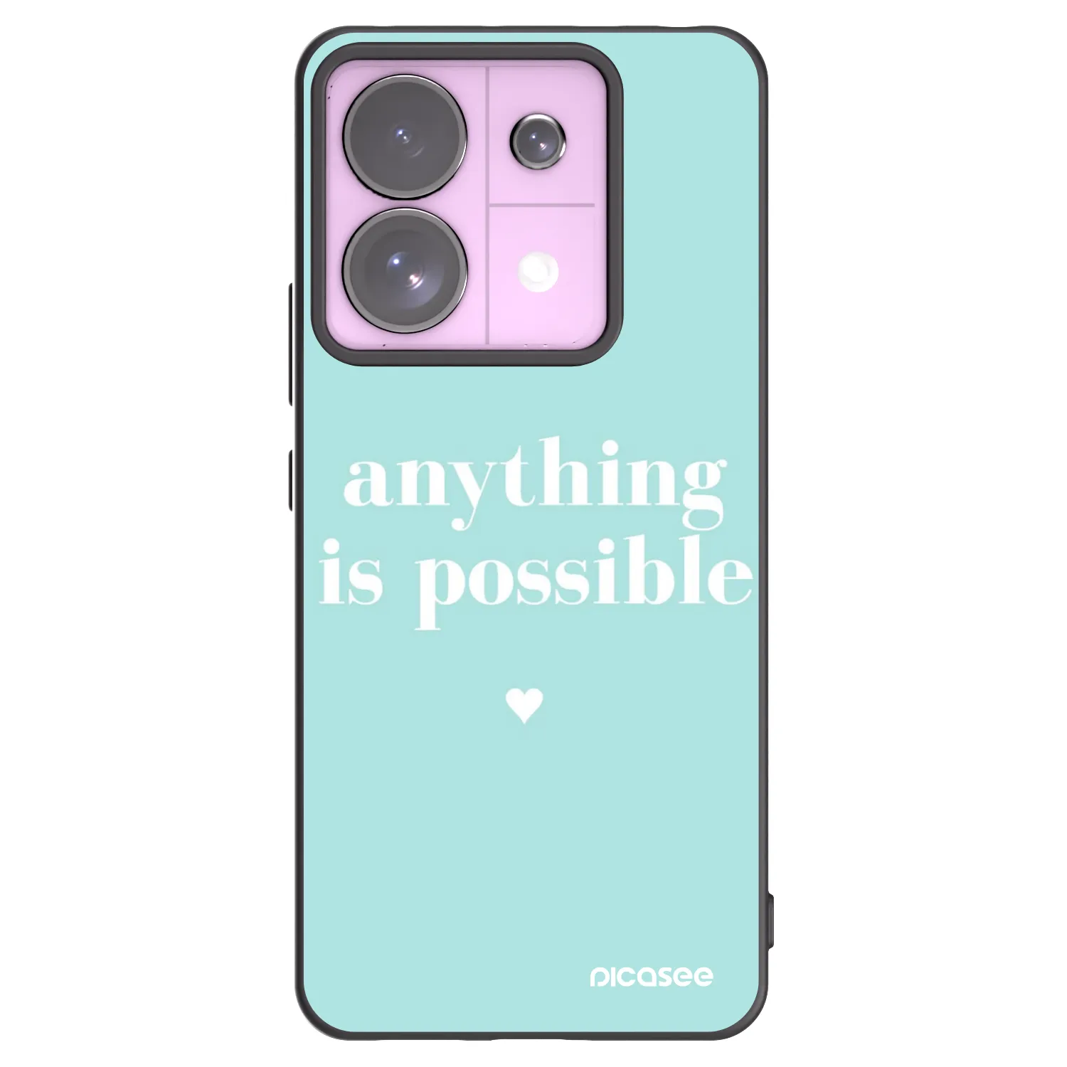 Picasee Xiaomi Redmi Note 13 Pro 5G Hülle - Schwarzes Silikon - Anything is possible